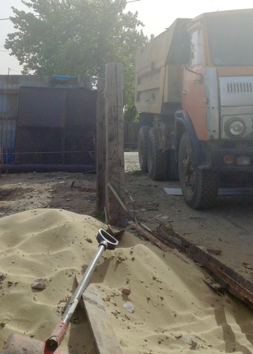 Гравии,Песок, грунт