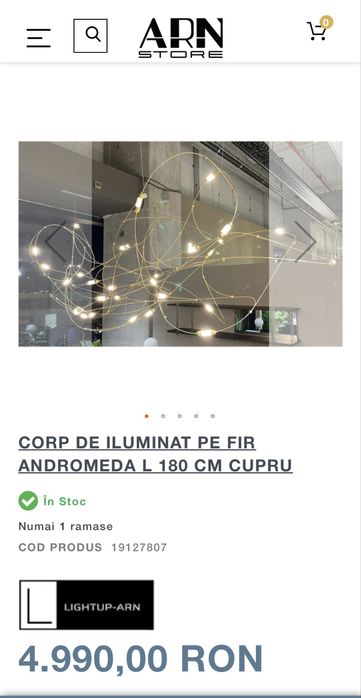 corp de iluminat pe fir Andromeda