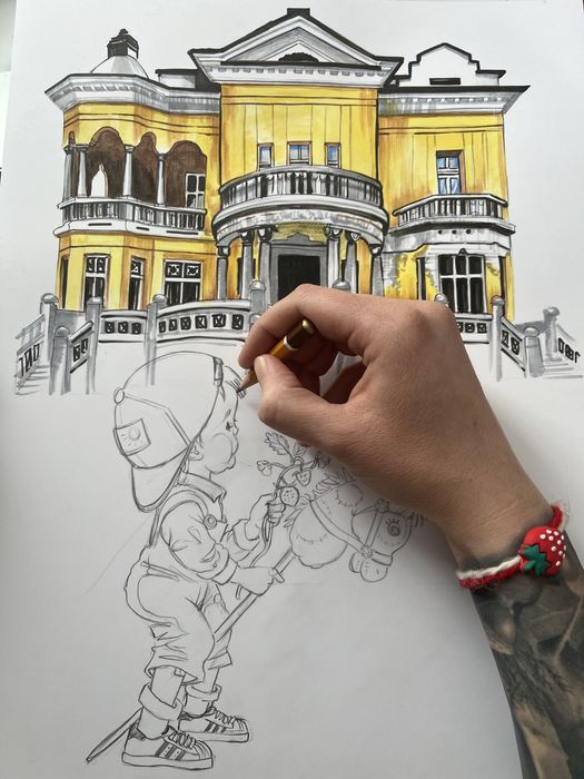 Авторска картина 01 от колекция “Сградите на София”