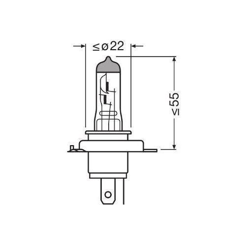 Bec h4 12v 55w coolblue intens