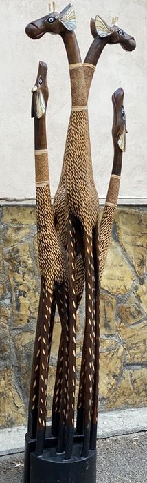 Декоративни жирафи от дърво - 150 см - декорация за дома