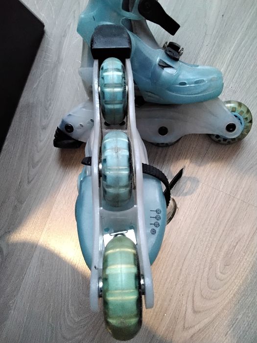 Role skate copii sport ajustabile 27-30 cm cu becuri