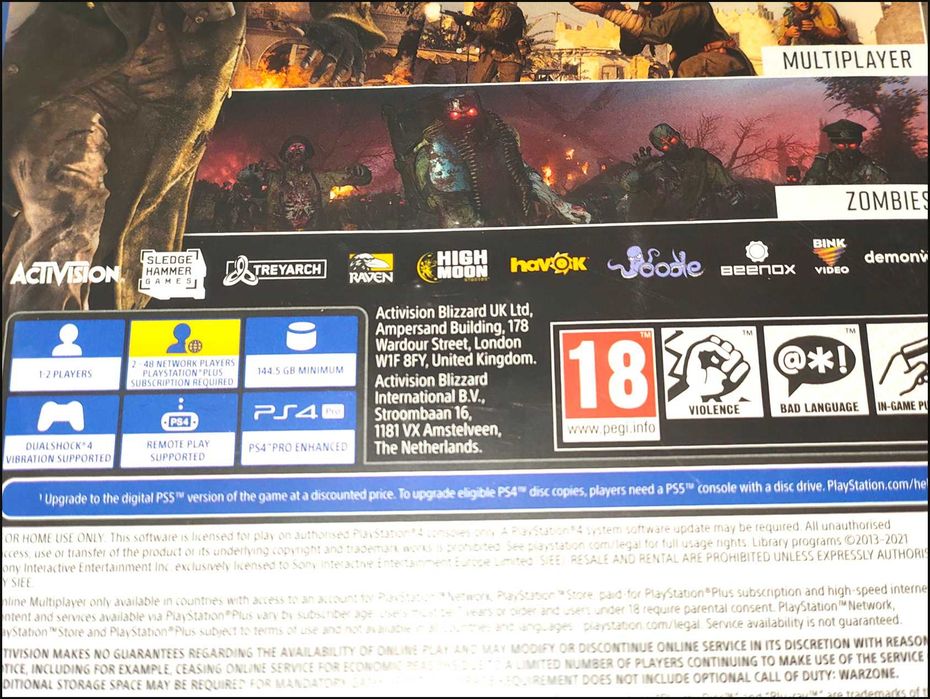 Call of Duty Vanguard  PS 4 Playstation 4