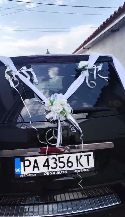 Сватбена украса за автомобил под наем 50 евро