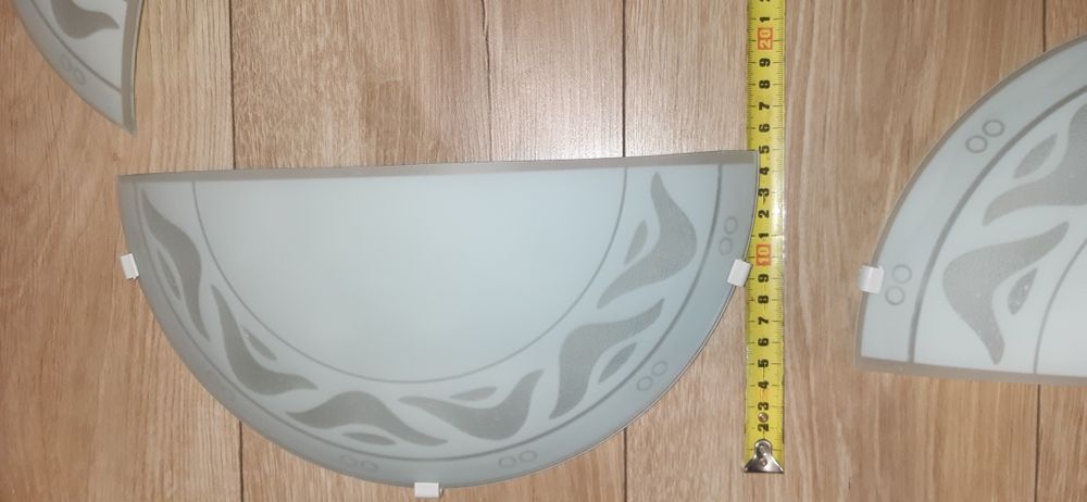 3 aplice sticla alba mata