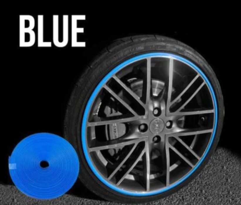 Червен, син Протектор за джанти на автомобил, кант за джанти