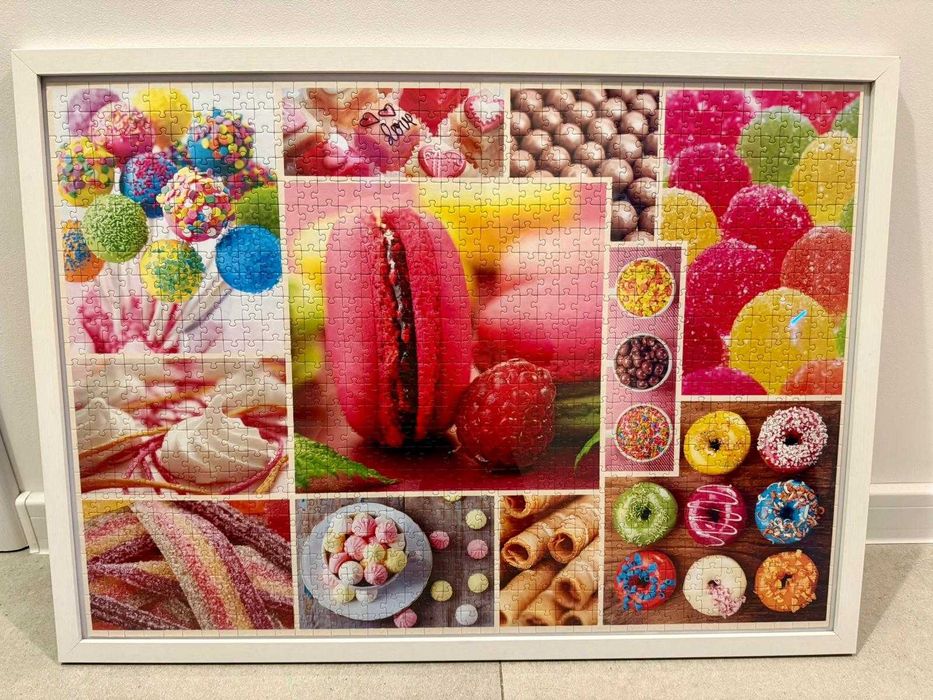 Puzzle inramat cu 1000 de piese - desert Macarons
