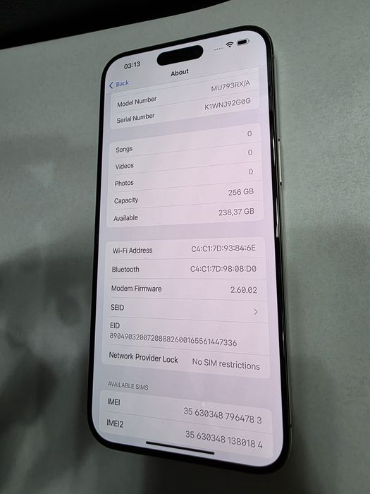 iPhone 15 Pro Max Titanium 256GB Liber de retea Stare IMPECABILA