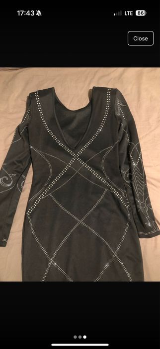 Rochie neagra cu strasuri marimea S