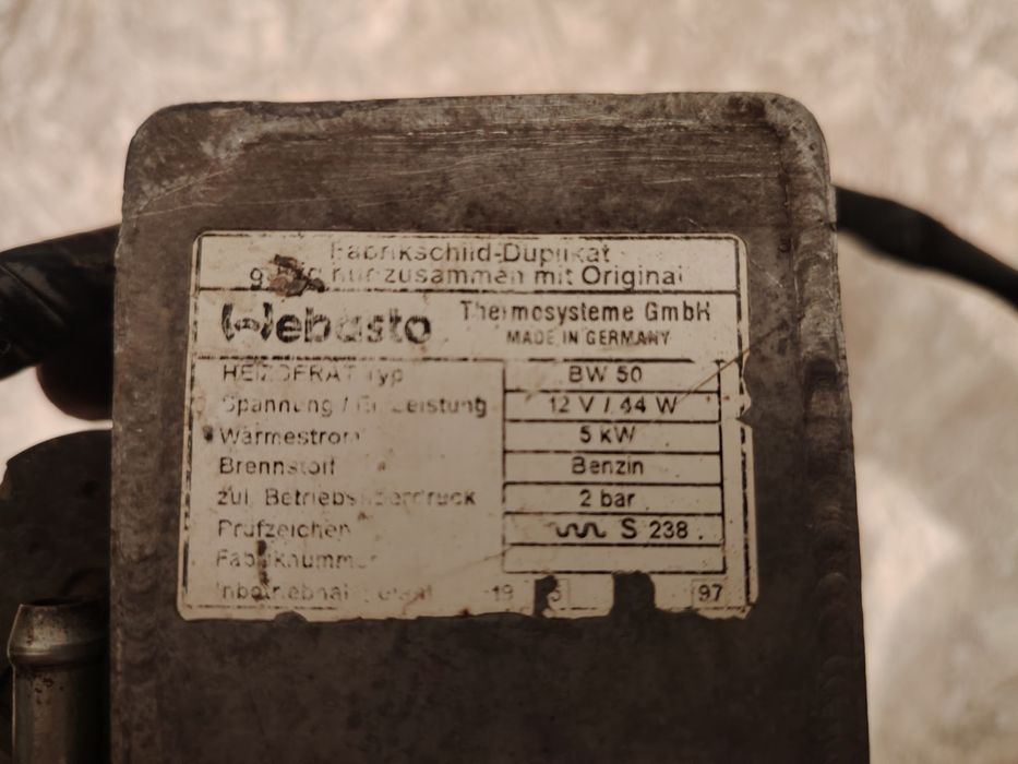 Вебасто оригинал Термо Топ Т