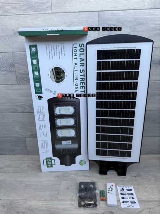 Соларна LED улична лампа 500W ,1000W,1500W,2000W– мощно и икономично осветление