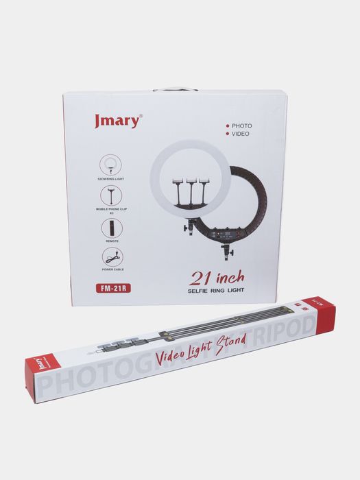 Кольцевая лампа JMARY профессиональная с ярким равномерным светом.