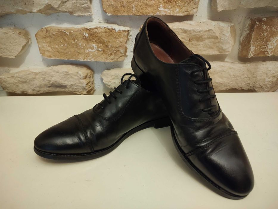 Pantofi negri piele, Mango 38