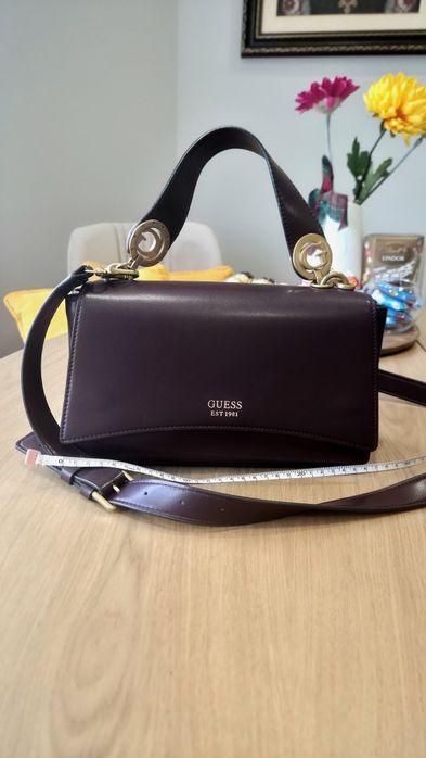 Чанта Guess, цвят Бургунди