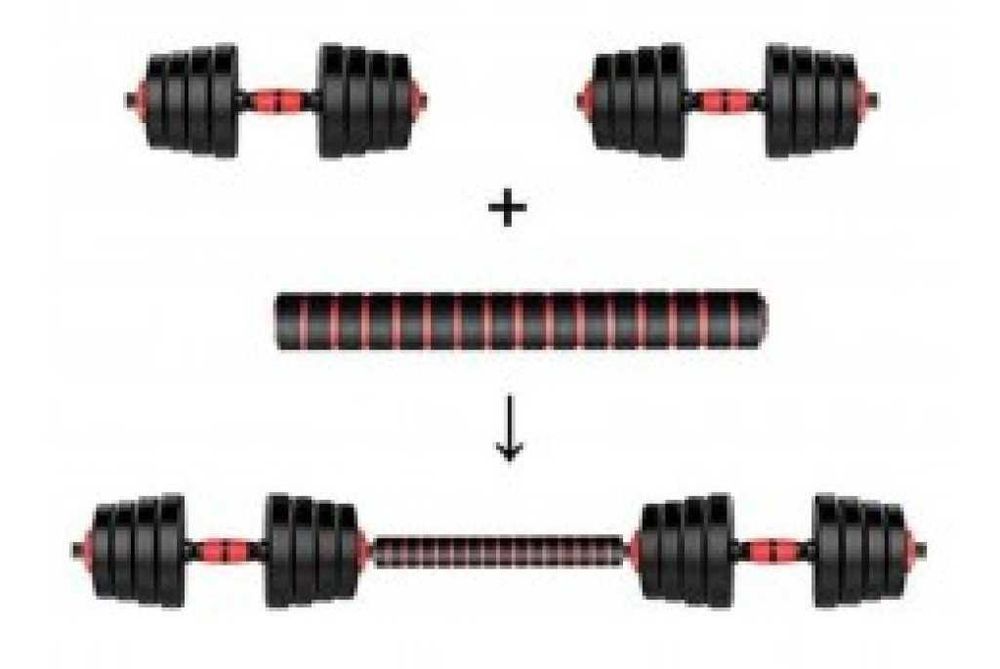Тренировъчен комплект тежести 15/20кг. лост и принадлежности ръкавици