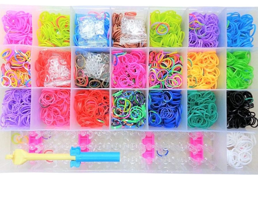 Комплект детски ластици и гривни 4200 бр/Мъниста за гръвни комплект