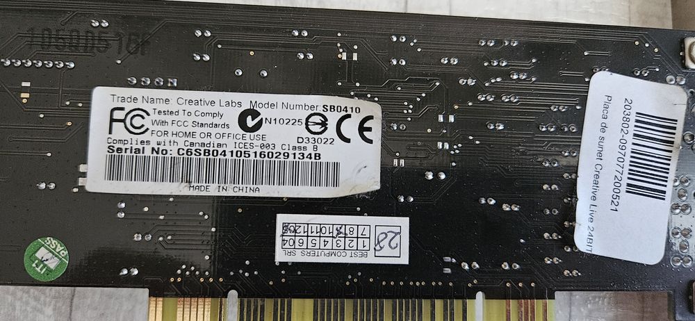 Placă de sunet Creative Sound Blaster Live! 24-bit 7.1 (SB0410) PCI