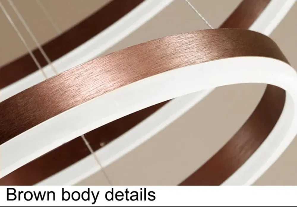 Намалени 10% Модерни LED лед полилей ринг, кръг дистанционно,  2,3,4