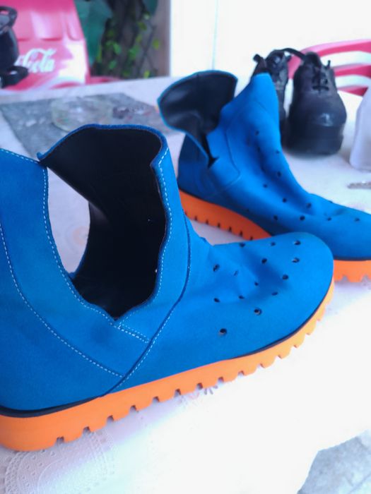 Ghete Dama Perforate Baby Blue