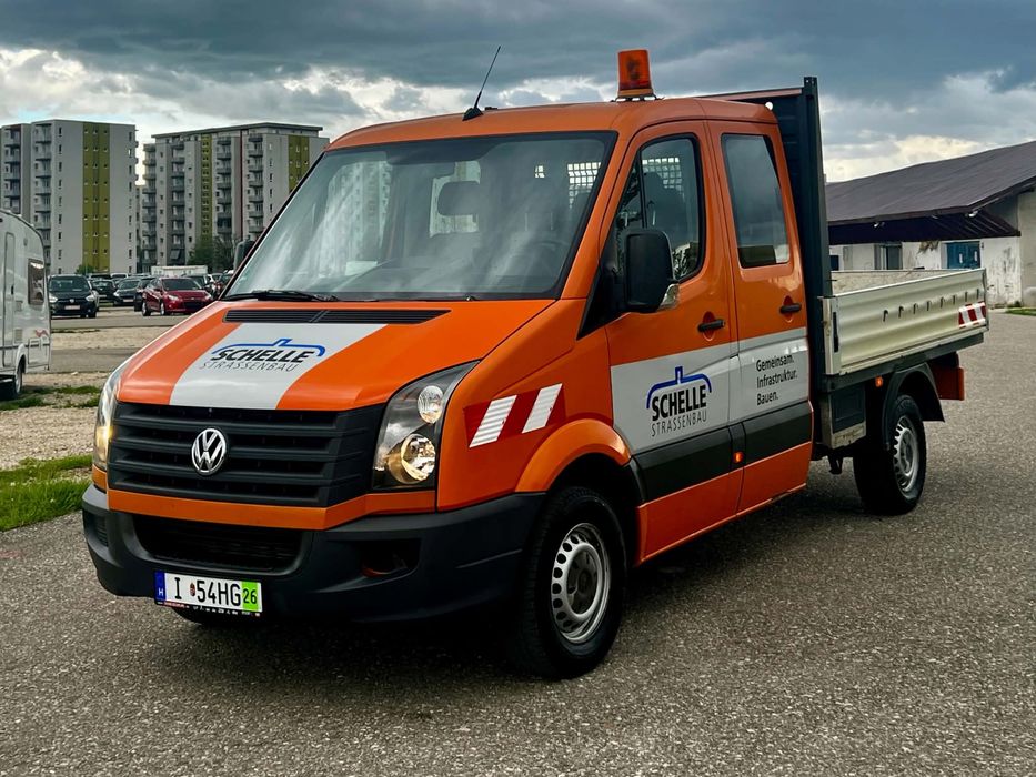Vw Crafter Doka 7 Locuri Si Bena An Fabricatie 10/2012 // Motor 2,0 Tdi 163 Cp !! 3,5 T pe Carlig ! Recent Adusa !! Nr Zoll Valabile