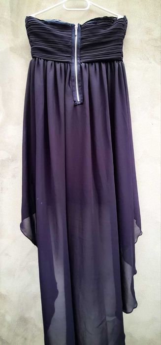 Rochie maxi Vero Moda, neagră, asimetrică, mărime M (38-40)