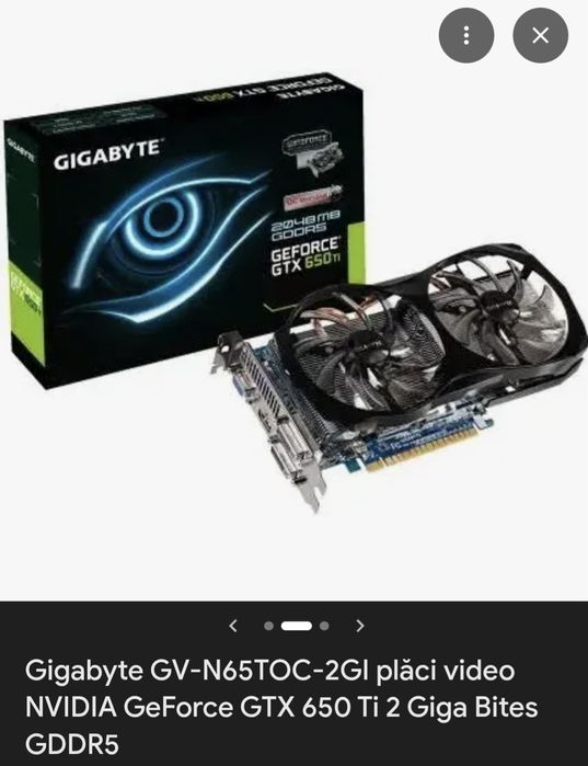 Placa video Nvidia 650 ti  gigabyte 4gb boost