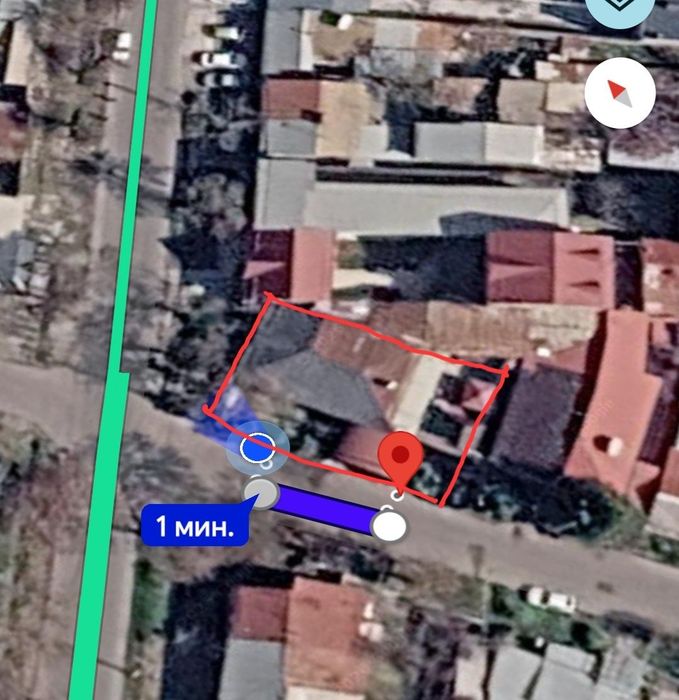 Продаётся дом, угловой участок  3,2 сотки, фасад 22 метра Мирабадский