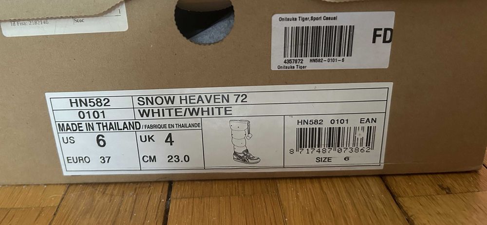 Asics Onitsuka Tiger Зимни ботуши Snow Heaven 72, номер 37 EU/6 US