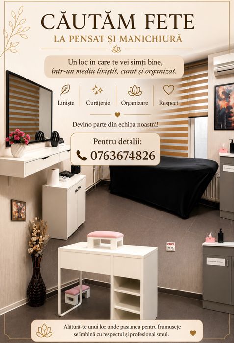 Inchiriez posturi in salon