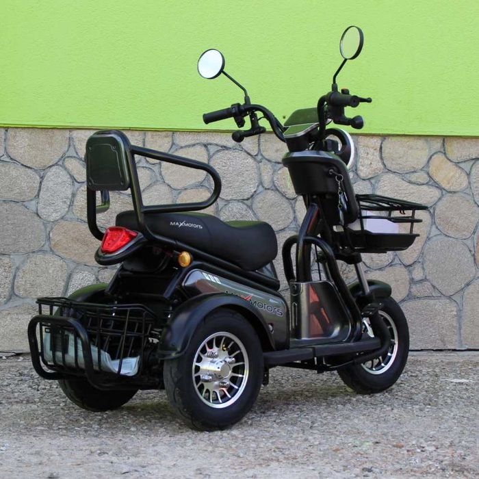 Двуместна електрическа триколка MaxMotors Pudding GRAY,1800W-48V-20Ah
