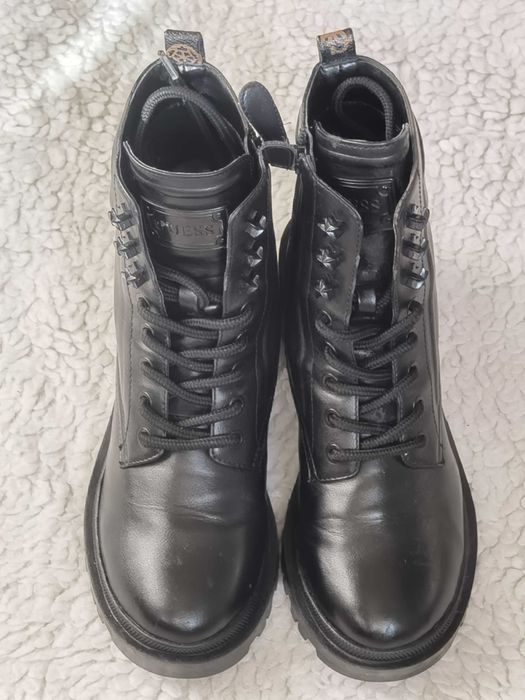 Ghete dama autentice brand Guess bocanci negri femei piele