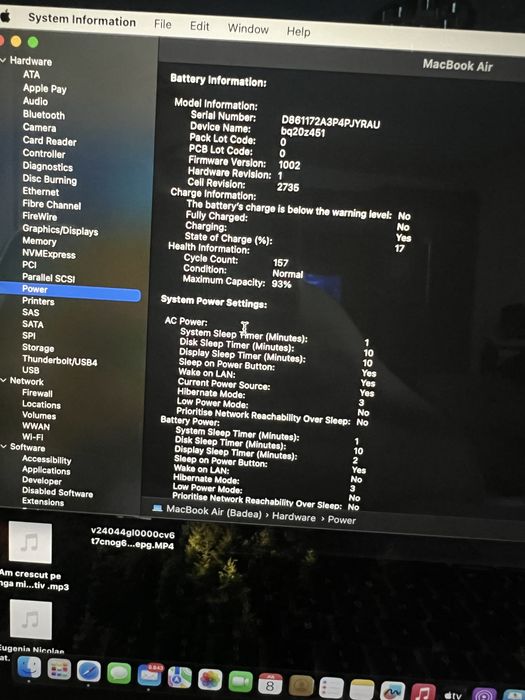 MacBook Air 13” M1 (2020) – 8GB RAM / 256GB SSD – Space Gray – Stare excelentă