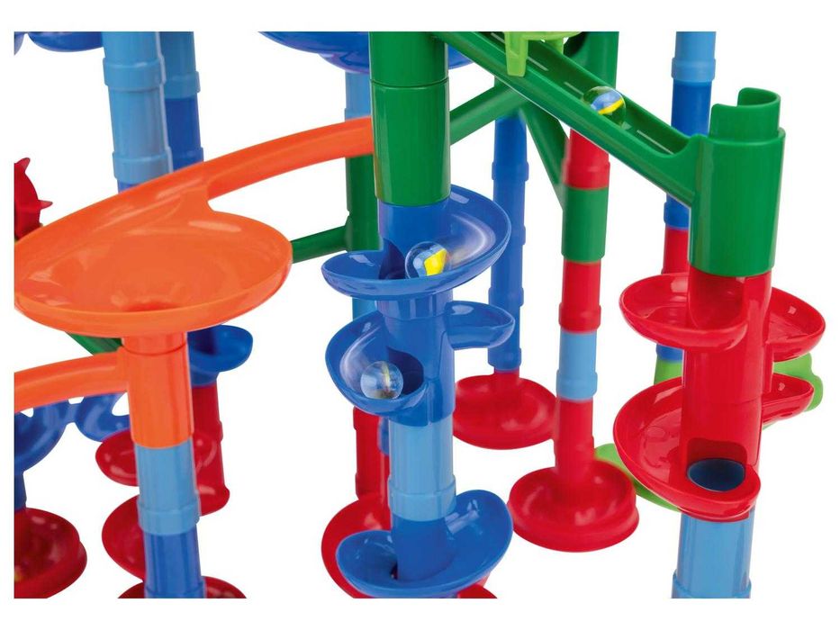 Голяма Детска писта с топчета 120 части и 20 стъклени топки