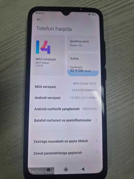 REDMI 10c tez  sotiladi