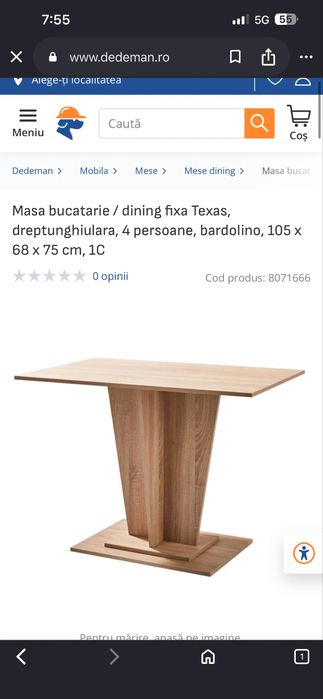 Masă bucatarie/living dedeman