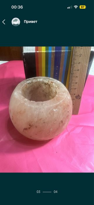 Подсвечник гималайская соль