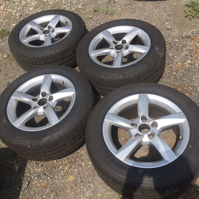 Jante aliaj 5x112 R16 originale anvelope Toyo 225 55 R16