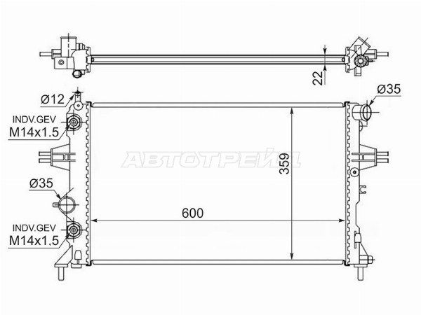 Радиатор Opel Astra