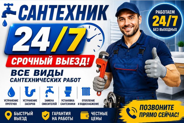 Сантехник работаем 24/7