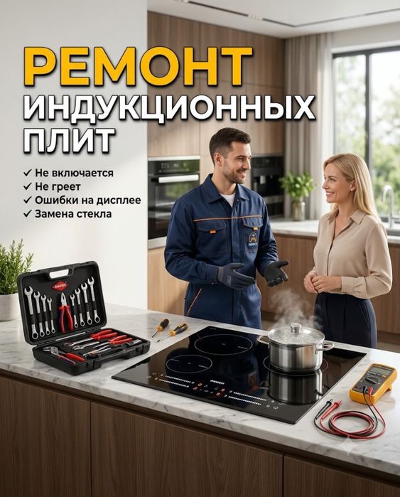 Ремонт индукционных плит , промышленных плит , электроплит , духовок
