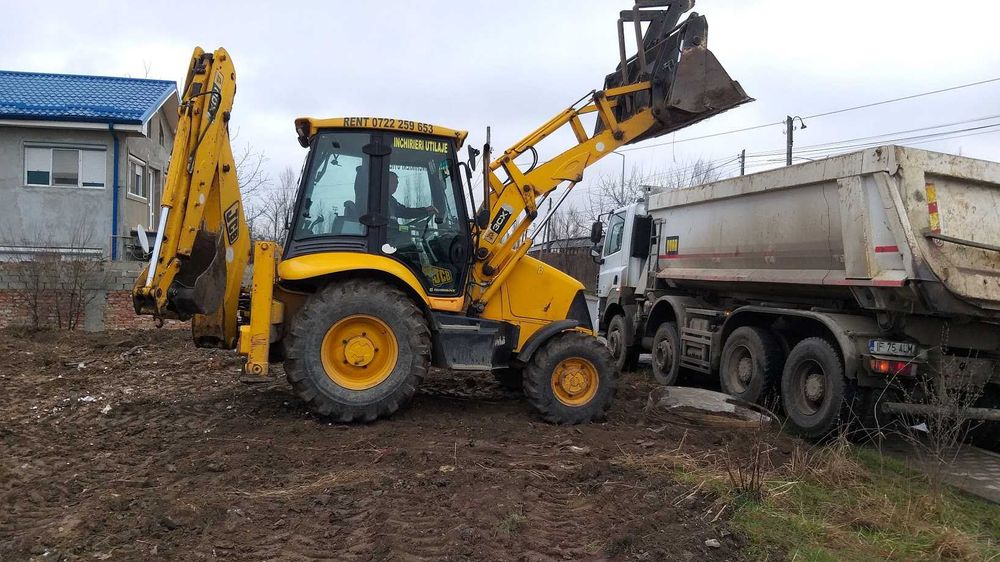 inchirieri buldoexcavator cu picon, excavari ,demolari , deszapezire