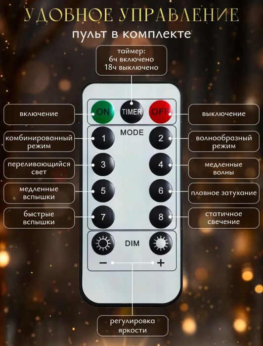 Гирлянда роса 200м