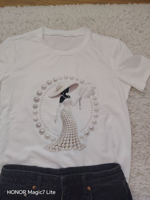 Set dama tricou s nou plus blugi denim 36