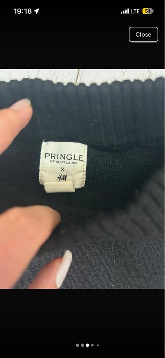 Pulover negru Pringle of Scotland x H&M, mărimea S