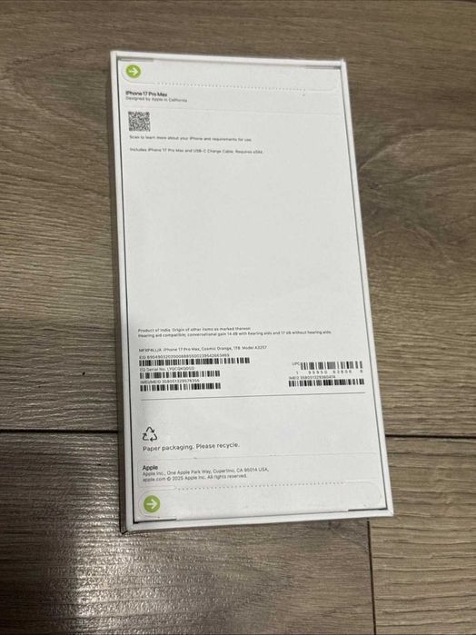 Apple Iphone 17 pro max, 256 ГБ