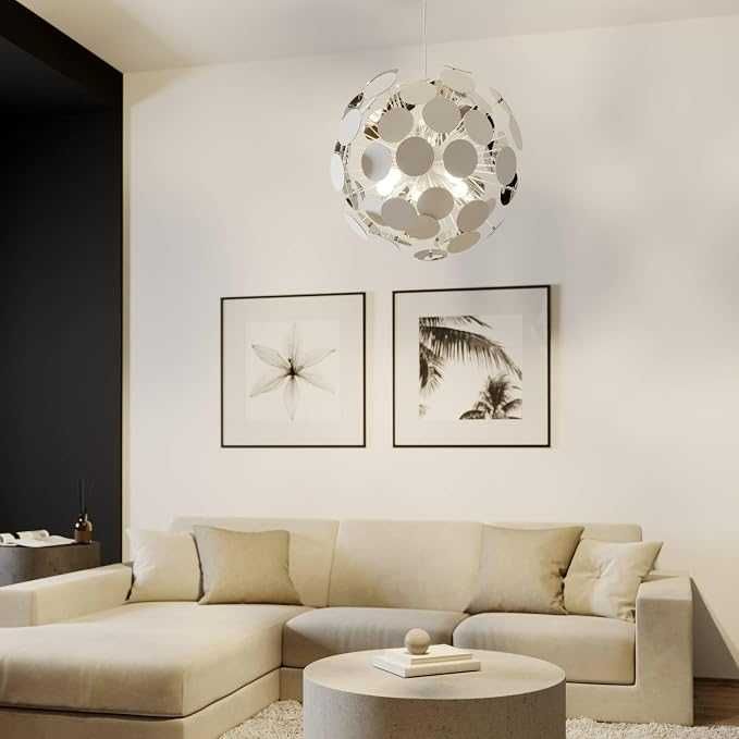 Lustra Pendul Kinan Lindby Alba, model modern, rotunda