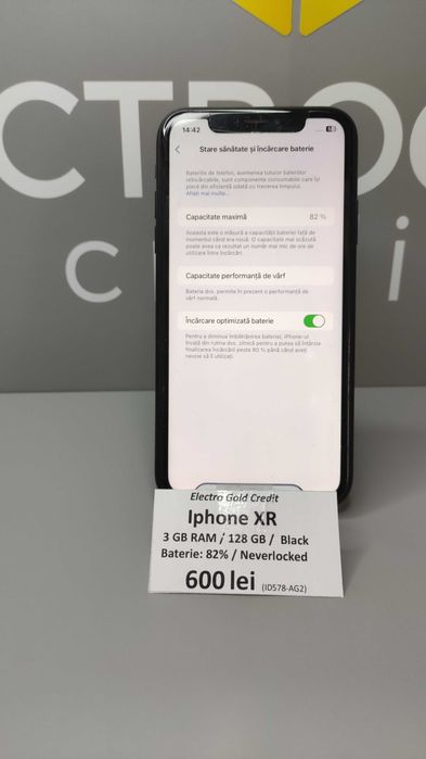 Iphone XR 128GB/Black/Neverlocked/Baterie:82% ID578-AG2