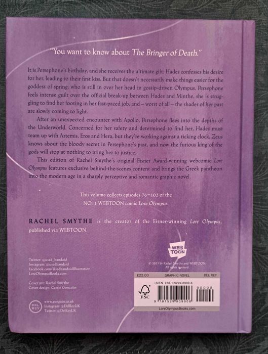 Lore Olympus vol. 1-5, english hardcover