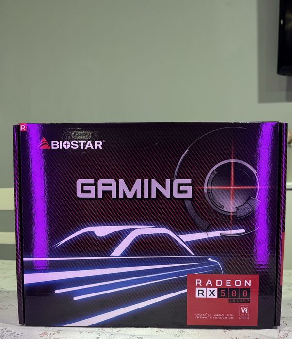 Видео карта -  Biostar AMD RX 580 8GB - Чисто Нова