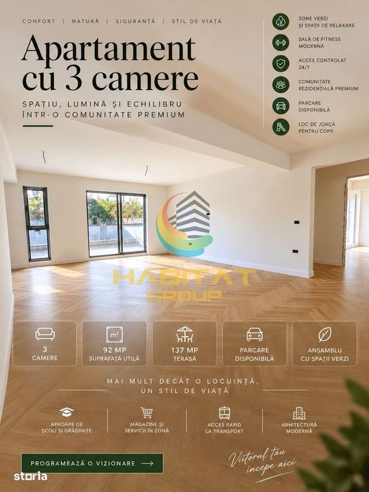 Vânzare Apartament 3 camere 228 mp - Pipera / Erou Iancu Nicolae